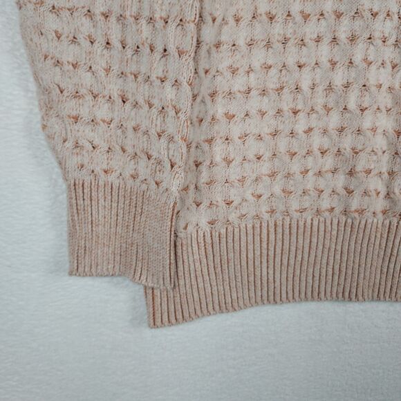 Knox Rose Women's Turtleneck Sweater Size Small Long Sleeve Woven Cream - Picture 4 of 10